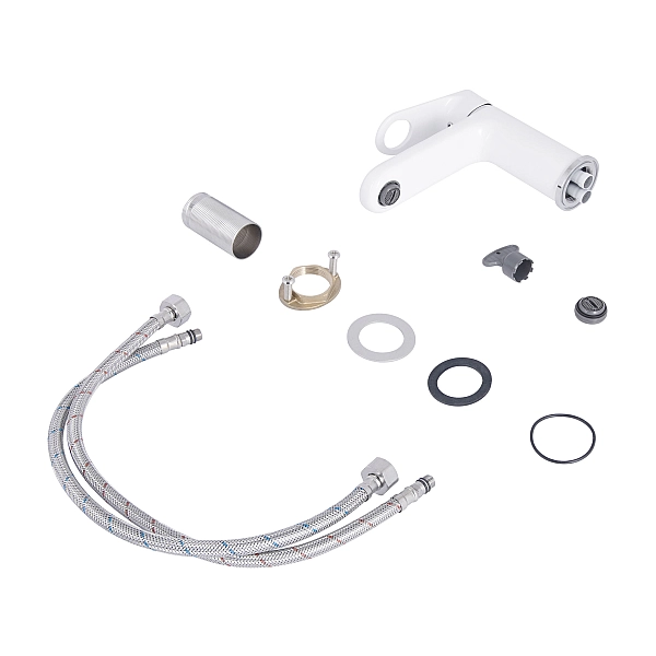 Смеситель для раковины Qtap Jay QTJAY270CRW45551 Chrome/White - Фото - 4