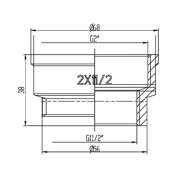 Муфта редукційна Thermo Alliance Forte 2"х1" 1/2 ВВ SF3575040 - Фото - 2