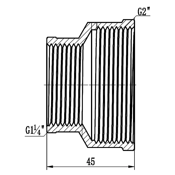Муфта редукційна Thermo Alliance Forte 2"х1" 1/4 ВВ SF3575032 - Фото - 2