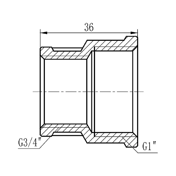 Муфта редукційна Thermo Alliance Forte 1"х3/4" ВВ SF3572520 - Фото - 2
