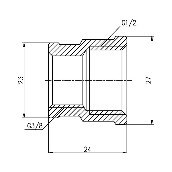 Муфта редукційна Thermo Alliance Forte 1/2"х3/8" ВВ SF357159 - Фото - 2