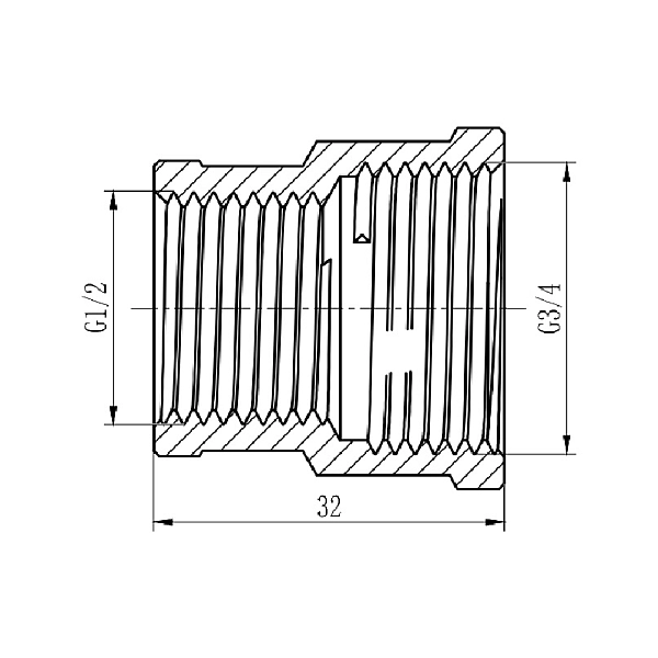 Муфта Thermo Alliance Forte 1/2" ВВ хром SF357H2015 - Фото - 2