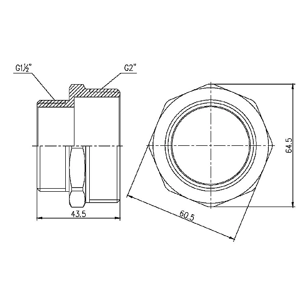 Ніпель редукційний Thermo Alliance Forte 2"х1" 1/2 SF3595040 - Фото - 2