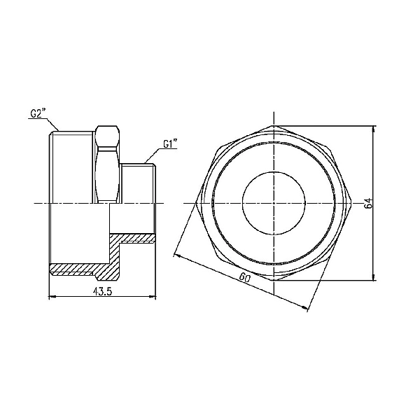 Ніпель редукційний Thermo Alliance Forte 2"х1" SF3595025 - Фото - 2