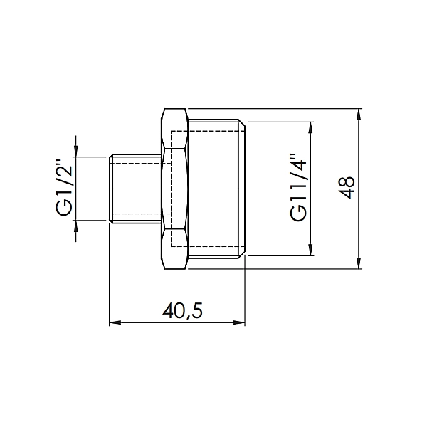 Ніпель редукційний Thermo Alliance Forte 1 1/4х1/2" SF3593215 - Фото - 2