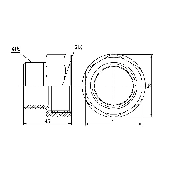 Перехід Thermo Alliance Forte 1" 1/2х1" 1/4 ВЗ SF3604032 - Фото - 2