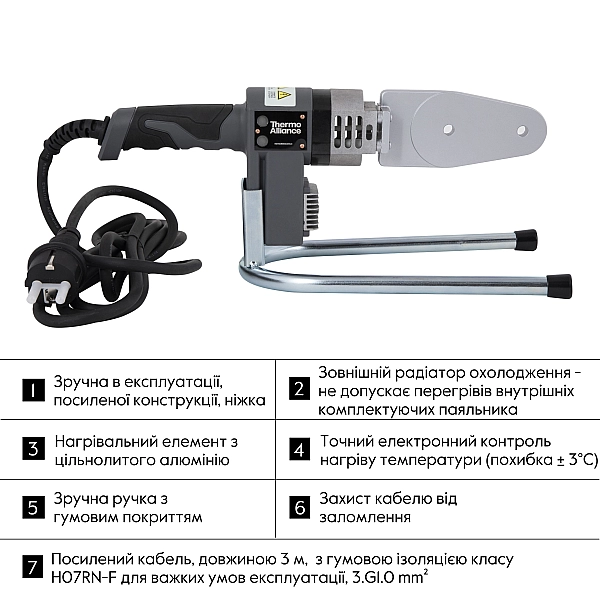 Паяльник для пластиковых труб Thermo Alliance STD-101 Ø20-32 (автоматический 600W) - Фото - 4