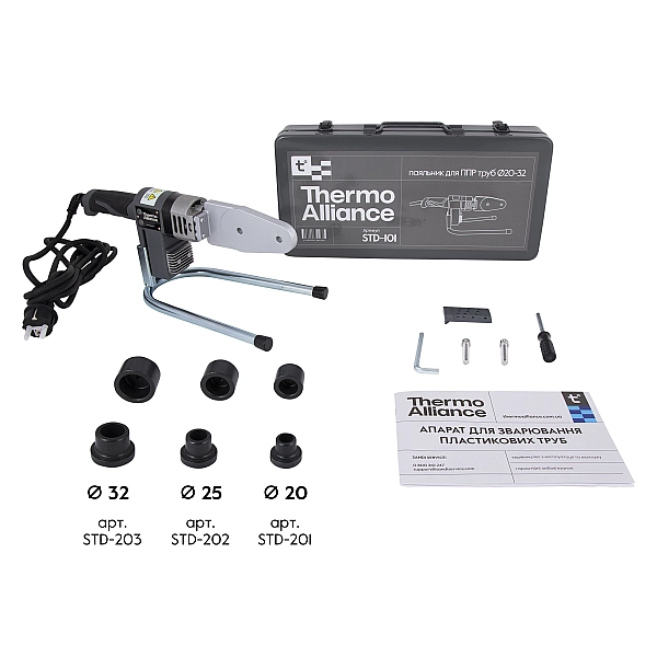 Паяльник для пластиковых труб Thermo Alliance STD-101 Ø20-32 (автоматический 600W) - Фото - 8