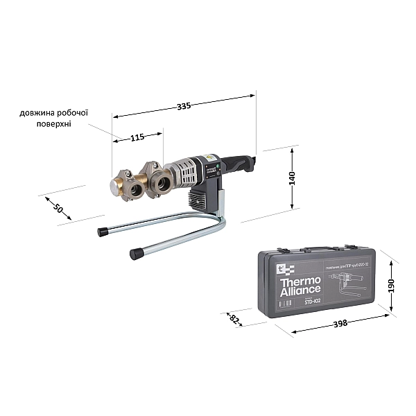 Паяльник для пластиковых труб Thermo Alliance STD-102 Ø20-32 (автоматический 700W) - Фото - 2