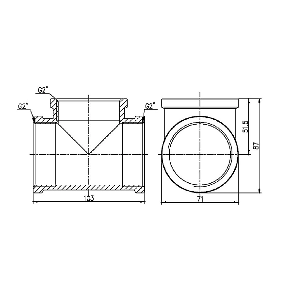 Трійник Thermo Alliance Forte 2" ВВ SF36150 - Фото - 2