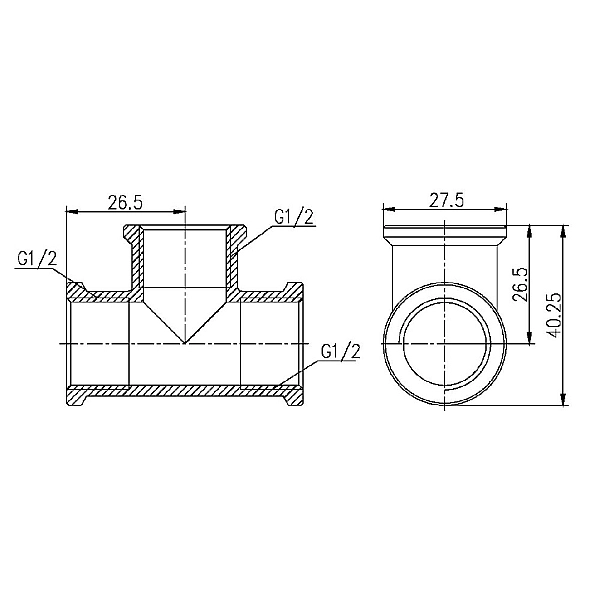 Трійник Thermo Alliance Forte 1/2" ВВ SF36115 - Фото - 2