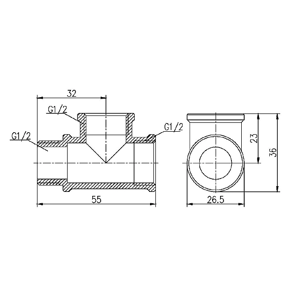 Трійник Thermo Alliance Forte 1/2" ВВЗ SF36315 - Фото - 2