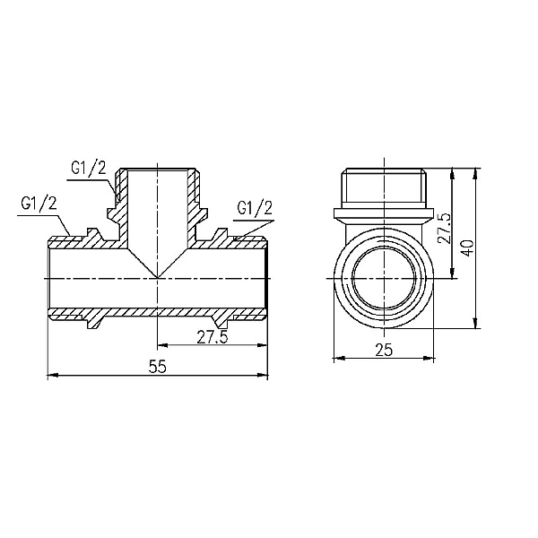 Трійник Thermo Alliance Forte 1/2" ЗЗ SF36715 - Фото - 2