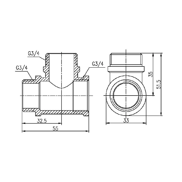 Трійник Thermo Alliance Forte 3/4" ВЗЗ SF36520 - Фото - 2