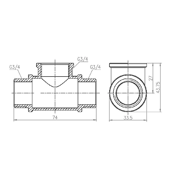Трійник Thermo Alliance Forte 3/4" ВЗЗ SF36620 - Фото - 2