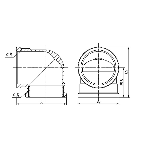 Кут Thermo Alliance Forte 1" 1/4 ВВ SF36832 - Фото - 2