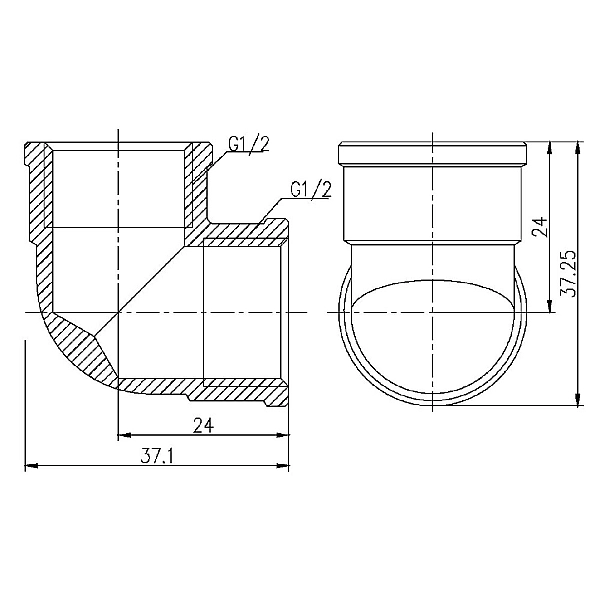 Кут Thermo Alliance Forte 1/2" ВВ SF36815 - Фото - 2