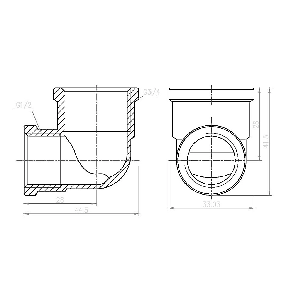 Кут редукційний Thermo Alliance Forte 1/2"х3/4" ВВ SF3692015 - Фото - 2