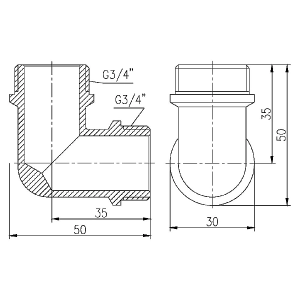 Кут Thermo Alliance Forte 3/4" ЗЗ SF37320 - Фото - 2