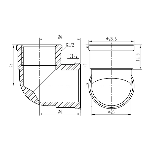 Кут Thermo Alliance Forte 1/2" ВВ хром SF368H15 - Фото - 2