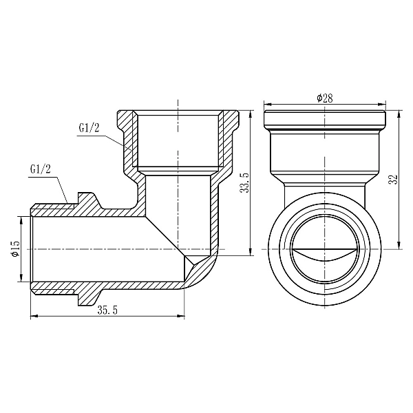 Кут Thermo Alliance Forte 1/2" ВЗ хром SF372H15 - Фото - 2