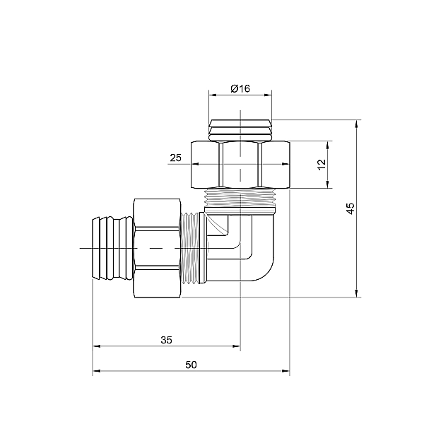 Кут обтискний Thermo Alliance Standart 16 SD155W1616 - Фото - 2