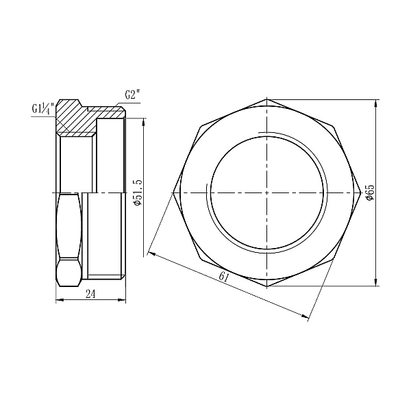 Футорка Thermo Alliance Forte 2"х1" 1/4 ЗВ SF3745032 - Фото - 2