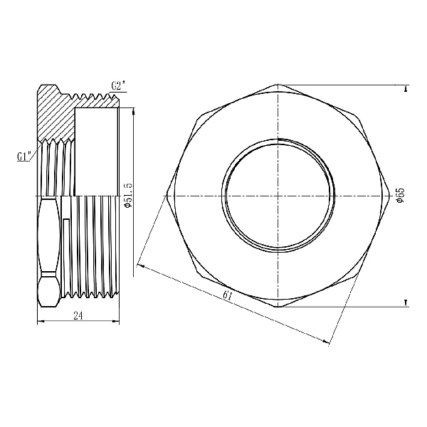 Футорка Thermo Alliance Forte 2"х1" ЗВ SF3745025 - Фото - 2