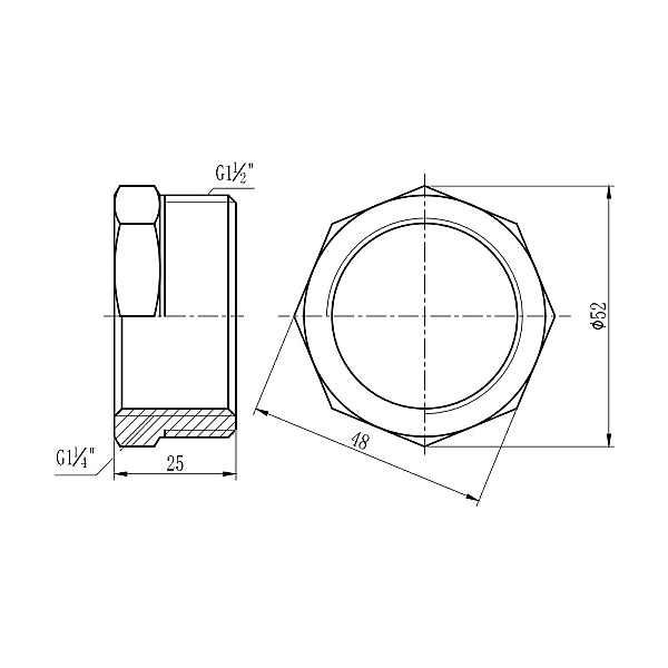 Футорка Thermo Alliance Forte 1 1/2"х1 1/4" ЗВ SF3744032 - Фото - 2