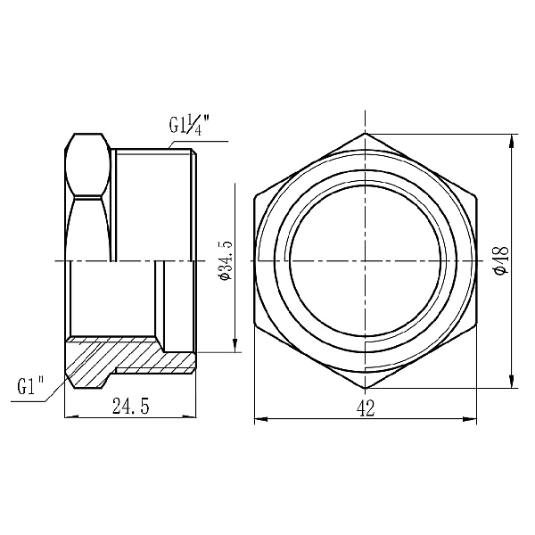 Футорка Thermo Alliance Forte 1" 1/4х1" ЗВ SF3743225 - Фото - 2