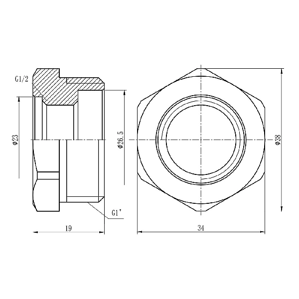 Футорка Thermo Alliance Forte 1"х1/2" ЗВ SF3742515 - Фото - 2