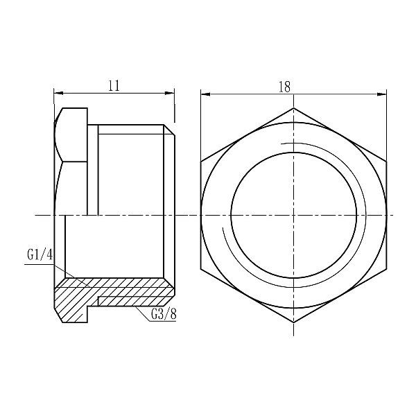 Футорка Thermo Alliance Forte 3/8"х1/4" ЗВ SF37496 - Фото - 2