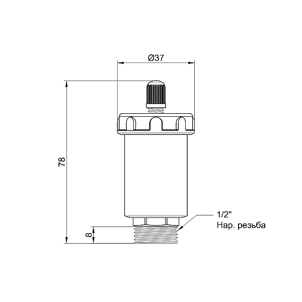 Повітровідвідник автоматичний Icma 1/2" №709 - Фото - 2