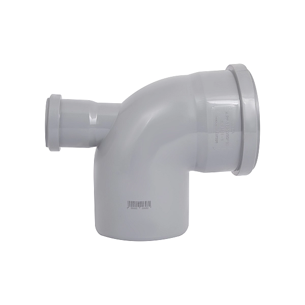 Коліно каналізаційне з відводом TA Sewage 50х110х110, 90° (назад) - Фото - 4