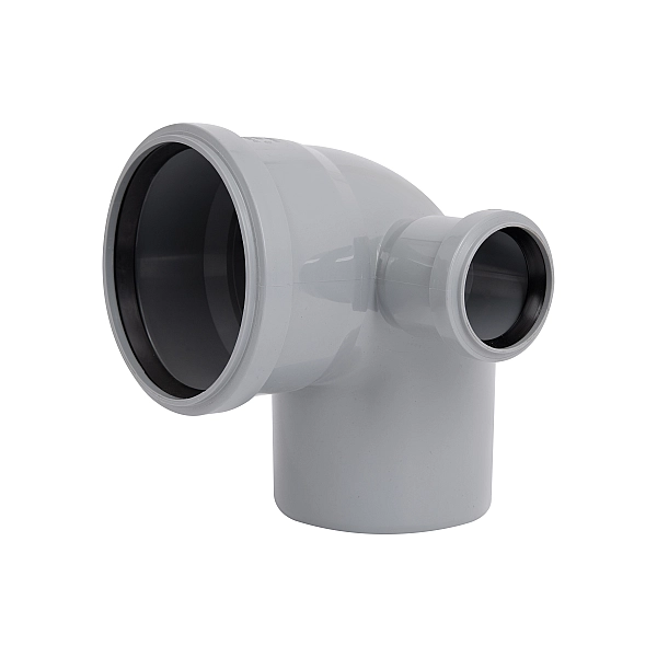 Коліно каналізаційне з відводом TA Sewage 110х110х50, 90° - Фото - 3