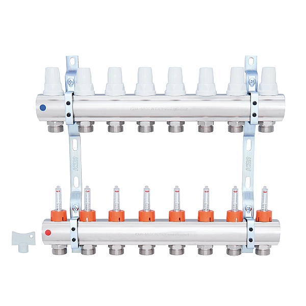 Колектор Icma 1" 8 виходів, з витратомірами №K013 - Фото - 3