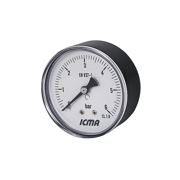 Манометр Icma 1/4" 0-6 бар, заднє підключення №243 - Фото - 4
