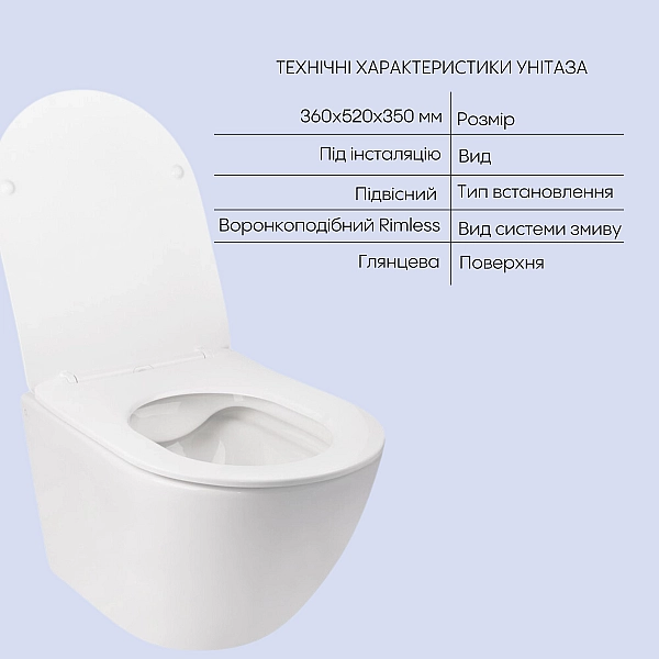 Комплект Qtap Jay 2 в 1: унитаз подвесной Rimless + биде подвесное - Фото - 3