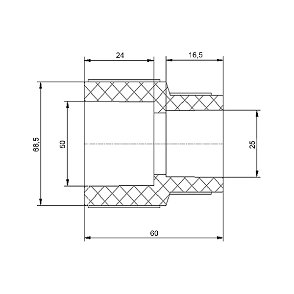 Муфта PPR Blue Ocean 50х25 редукционная - Фото - 2