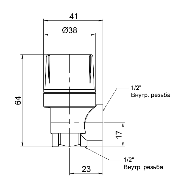 Запобіжний клапан Icma 1/2" ВР 3 бар №241 - Фото - 2