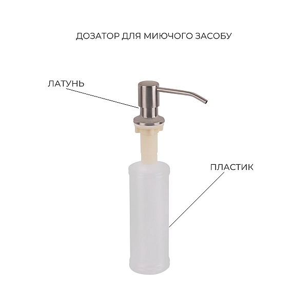 Комплект Lidz Handmade H6050 Мойка для кухни интегрированная Brushed в комплекте с дозатором + Lidz K01G Корзина для кухонной мойки - Фото - 5