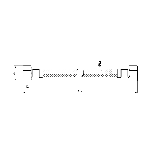 Гнучка підводка для води Thermo Alliance Standart 50 см ГГ SD397W50 - Фото - 2