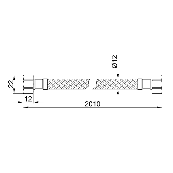 Гнучка підводка для води Thermo Alliance Standart 200 см ГГ SD397W200 - Фото - 2