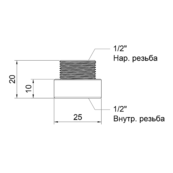 Подовжувач Icma 10х1/2" №19 - Фото - 2