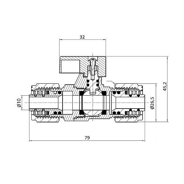 Кран кульовий обтискний Thermo Alliance Forte 16 SF263W15 - Фото - 2