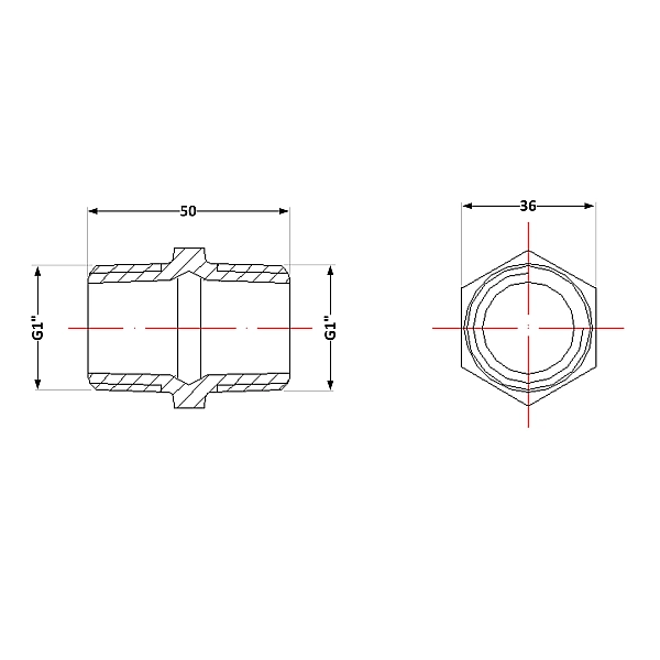 Ніпель чавунний 1" ЗР - Фото - 2