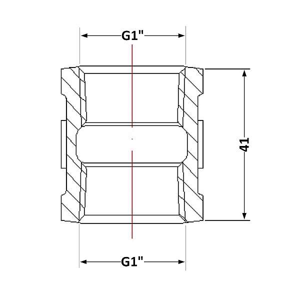 Муфта чавунна 1" ВР - Фото - 2
