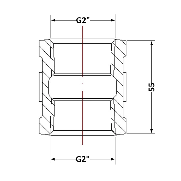 Муфта чавунна 2" ВР - Фото - 2