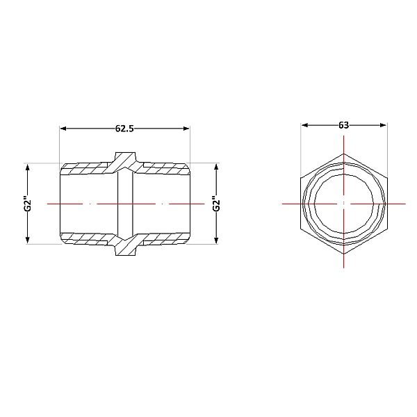 Ніпель чавунний 2" ЗР - Фото - 2