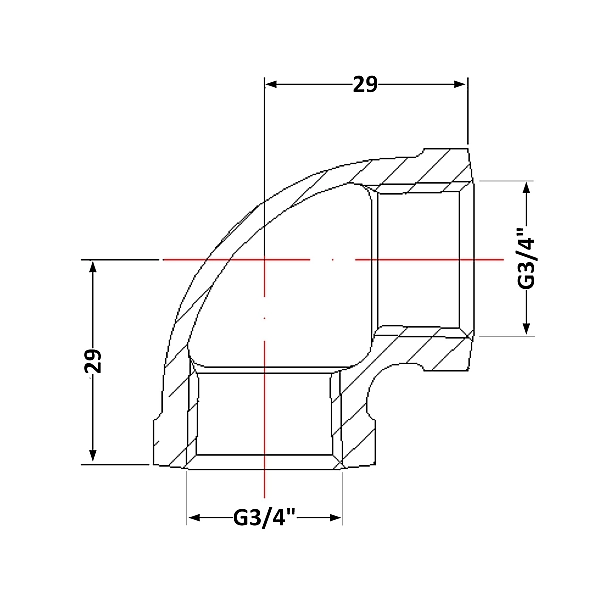 Кут чавунний 3/4" ВР - Фото - 2